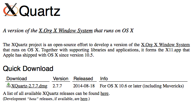 X Window System Mac Download